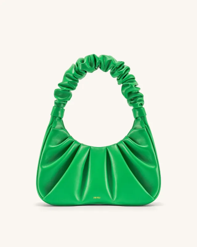Gabbi Ruched Hobo Handbag - Grass Green sold by JW PEI