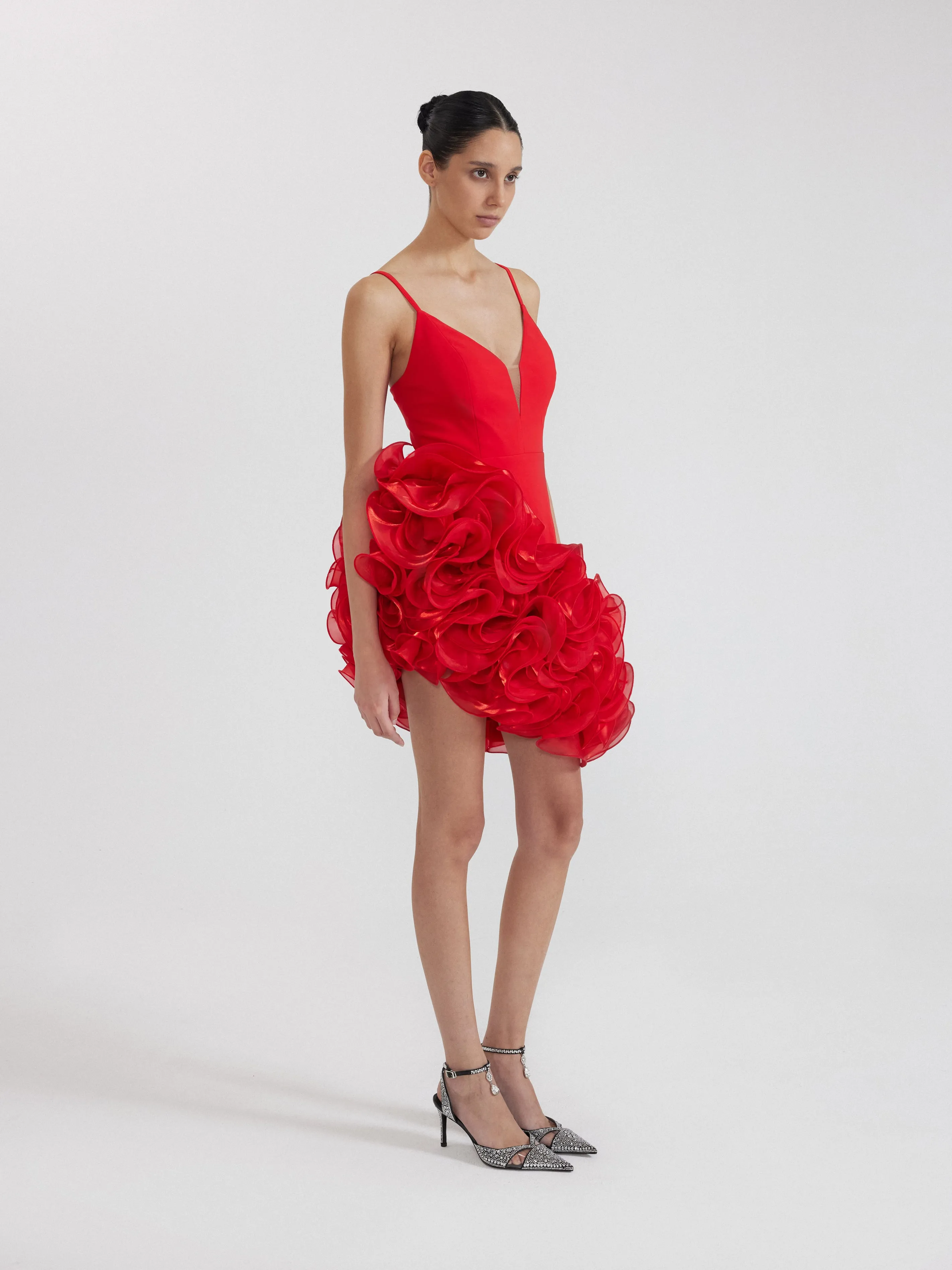 Red Ruffled Mini Dress - Red sold by JW PEI product image thumbnail 2
