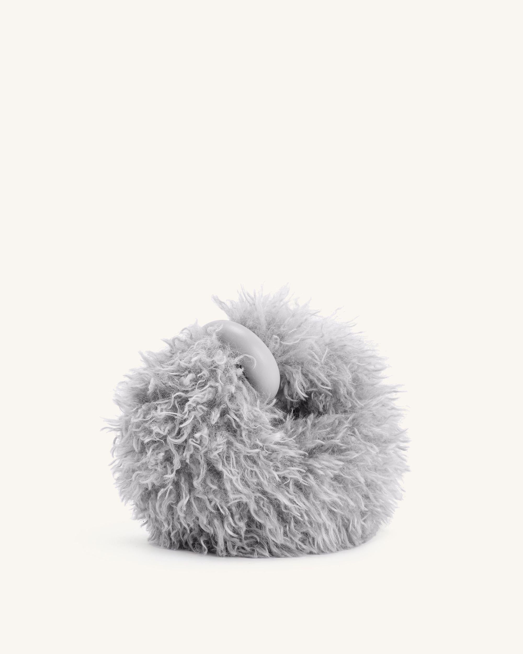 Abacus Faux Fur Mini Top Handle Bag - Gray sold by JW PEI product image thumbnail 2