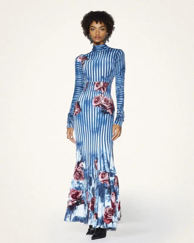 Ava Printed Mesh Dress - Blue sold by JW PEI