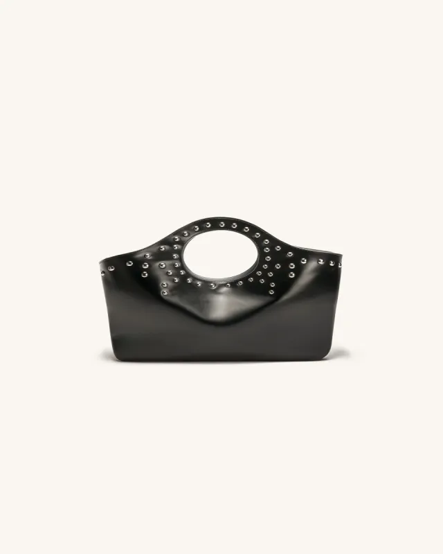 Olivia Studded Vegan Leather Tote Bag - Black sold by JW PEI