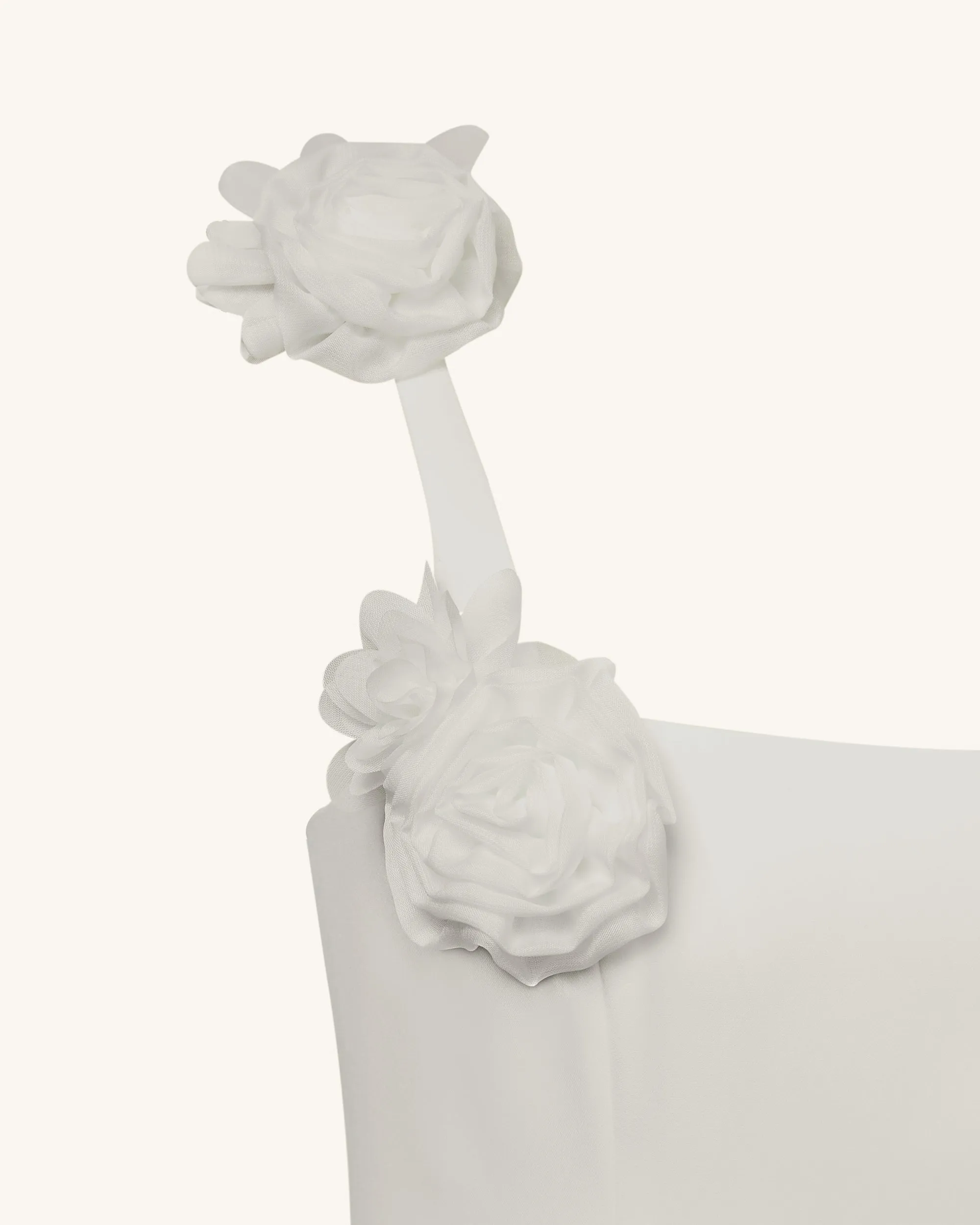 Elaina White Rosette Applique Mini Dress - White sold by JW PEI product image thumbnail 2