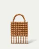 Wooden Beaded Fringe Bag - Natural sold by JW PEI