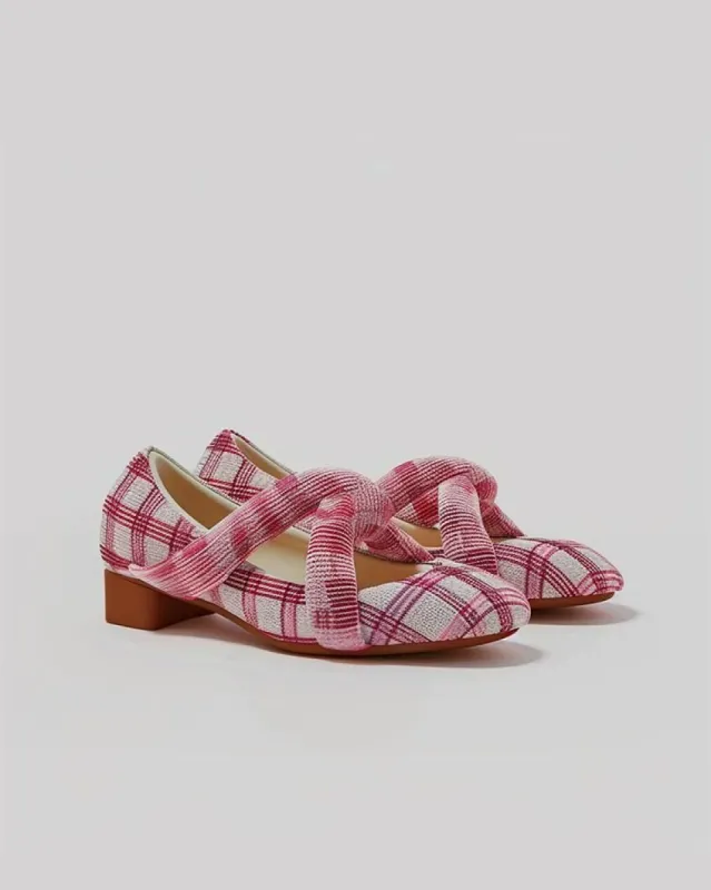Cotton Padded Knit Flats-Pink sold by JW PEI