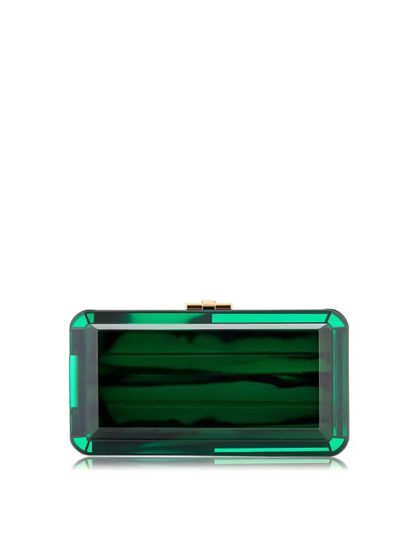 Translucent Beveled Glass Clutch - Green sold by JW PEI