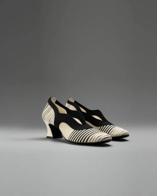 Elastic Fly-knit Pumps-White sold by JW PEI