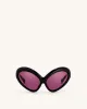 Quorra Cateye Sunglasses - Black sold by JW PEI