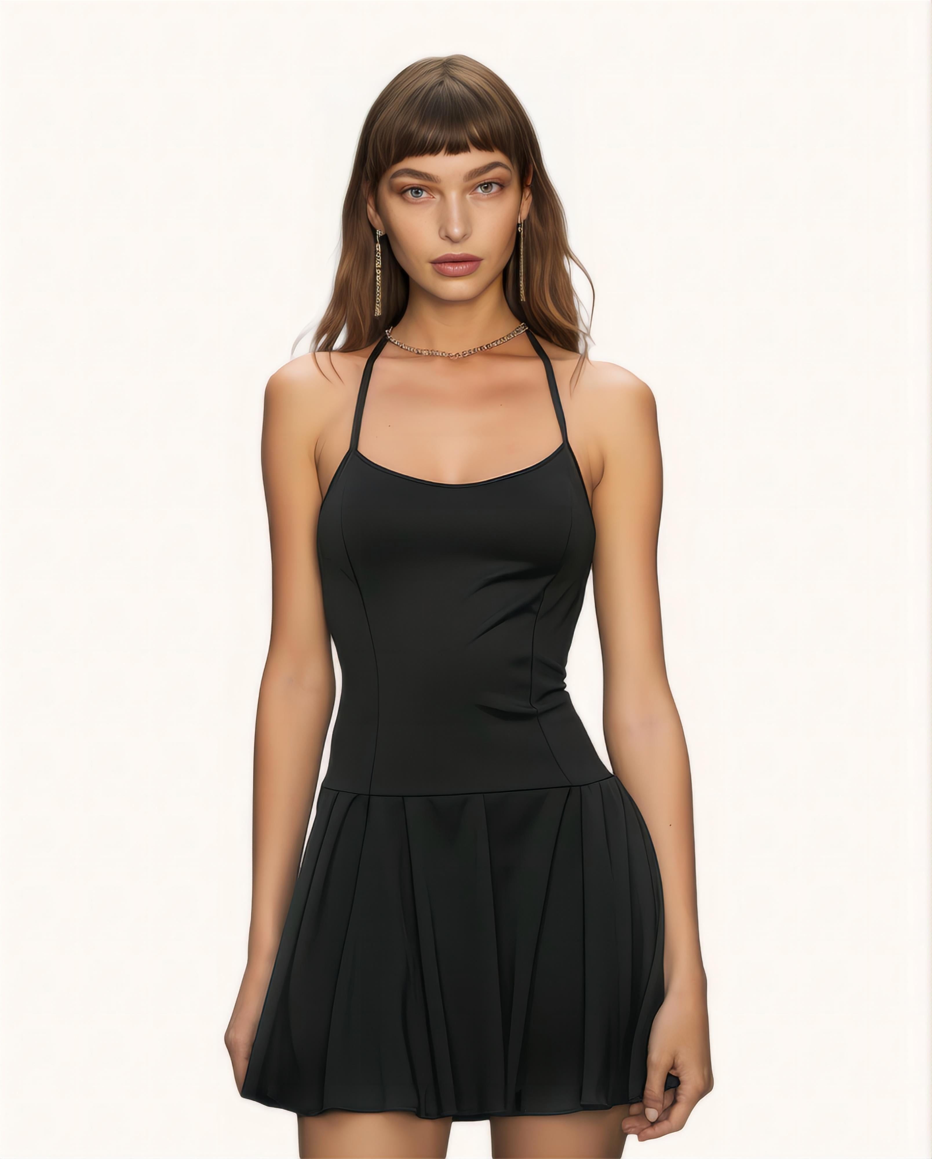Christina Black Mini Dress sold by JW PEI