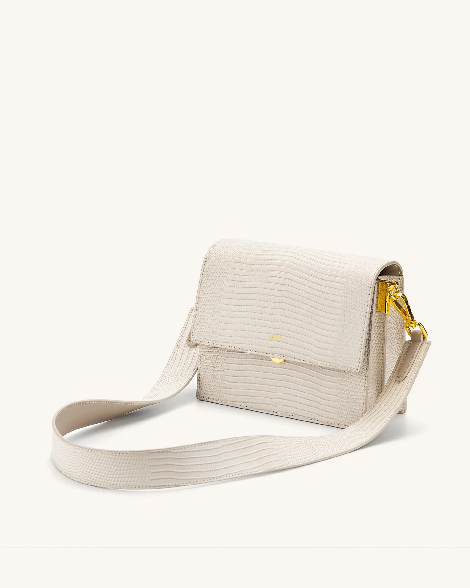 Mini Flap Crossbody - Ivory Lizard sold by JW PEI