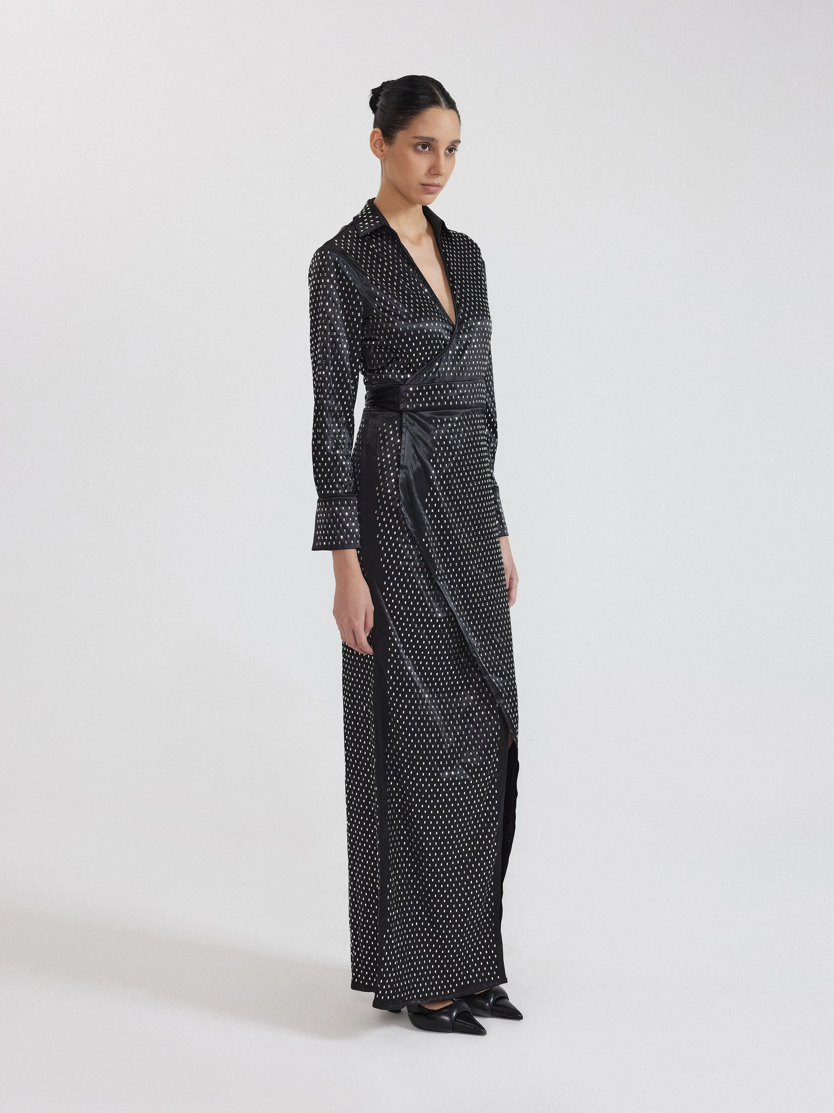 Black Polka Dot Maxi Dress - Black sold by JW PEI product image thumbnail 2