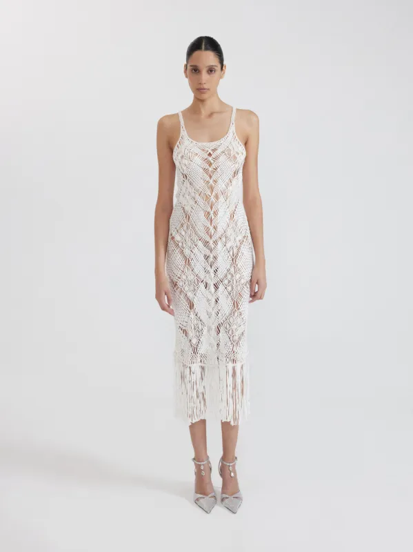 White Crochet Lace Dress - White sold by JW PEI