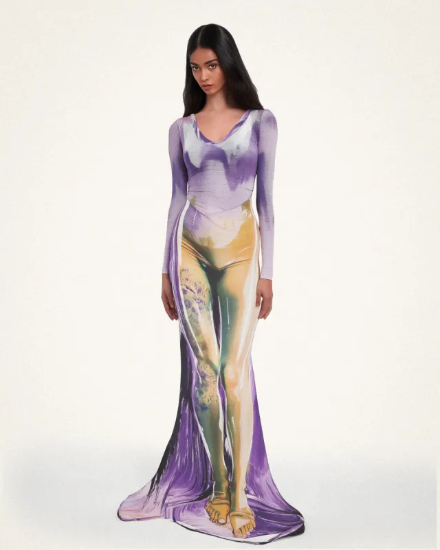 Lily Body Print Midi Dress - Multicolor sold by JW PEI