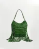 Green woven Tassel Tote sold by JW PEI