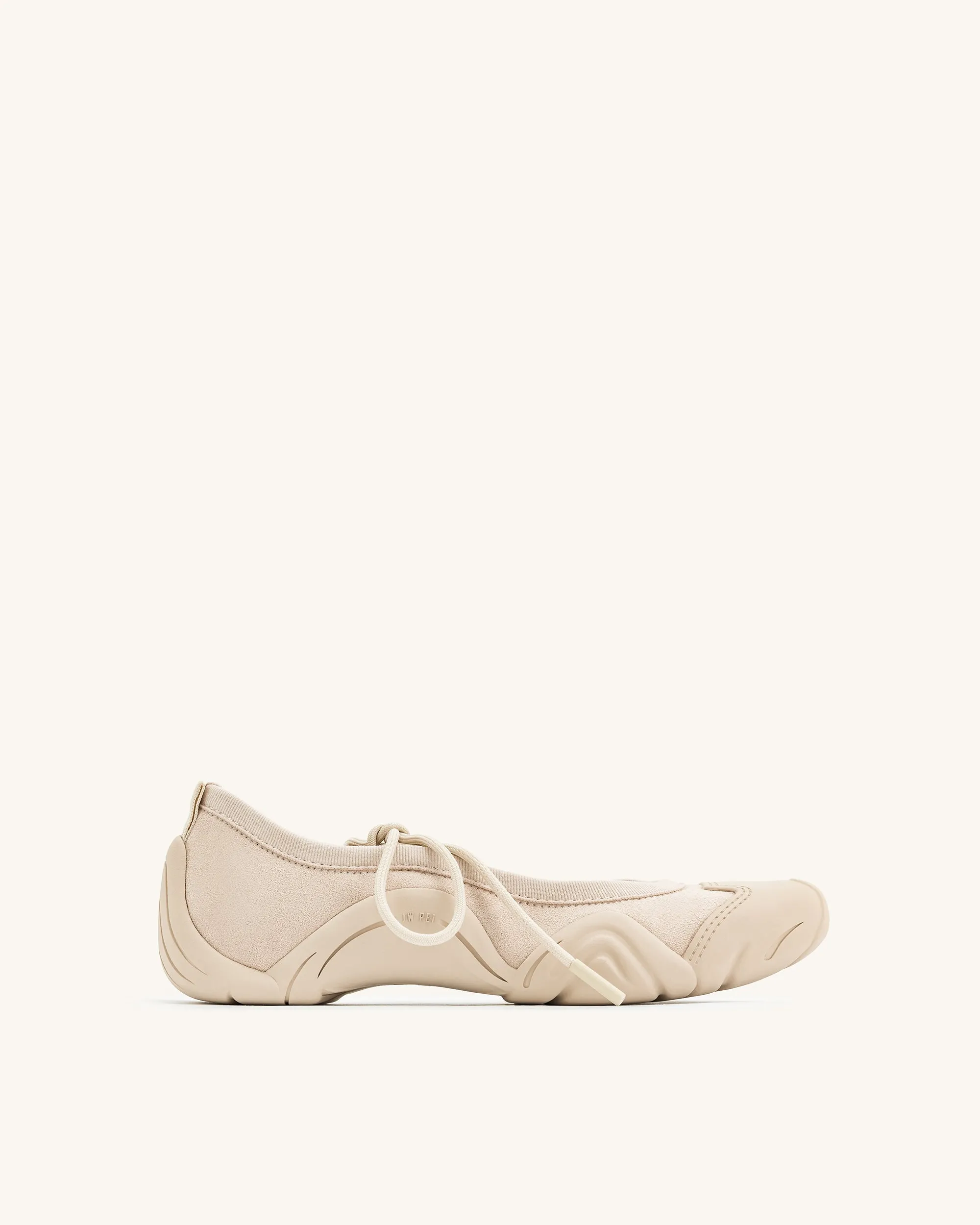 Caitlin Lace-up Ballerina Sneakers - Beige sold by JW PEI product image thumbnail 2