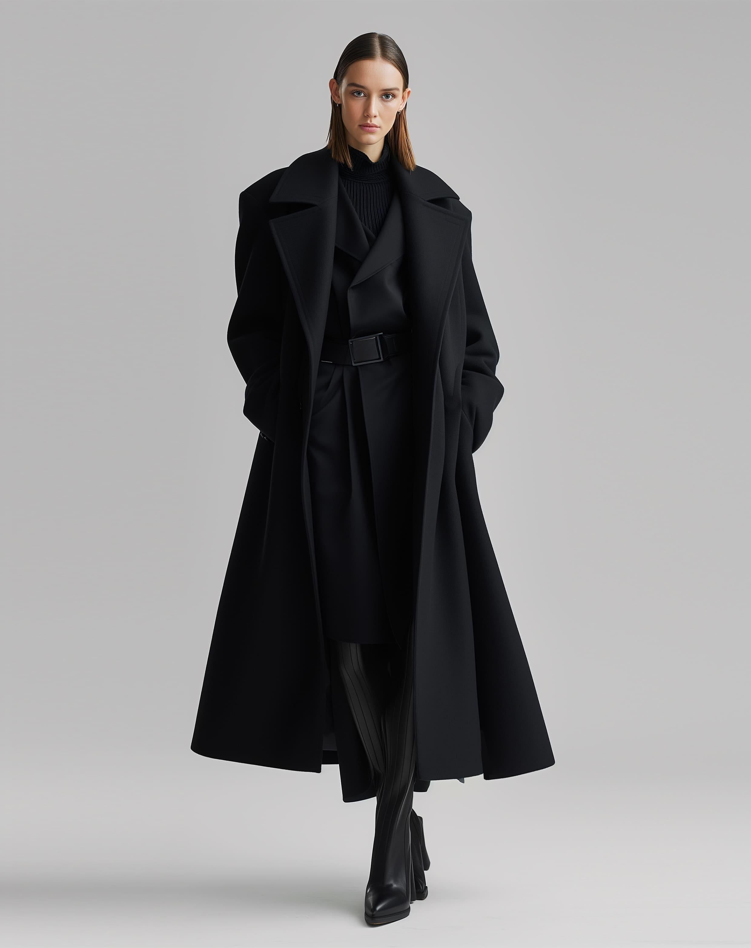 Black Oversized Coat sold by JW PEI