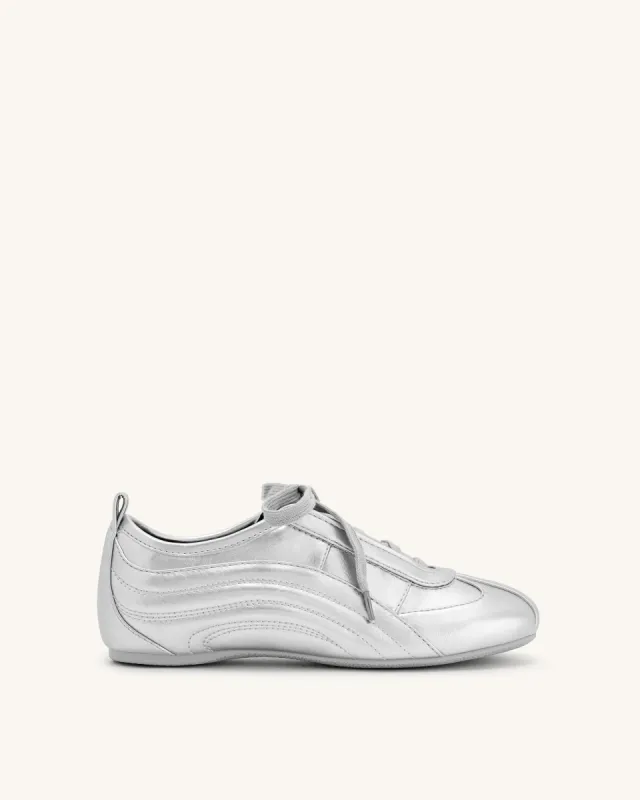 Ferne Streamlined Lustrous Sneakers  - Silver sold by JW PEI