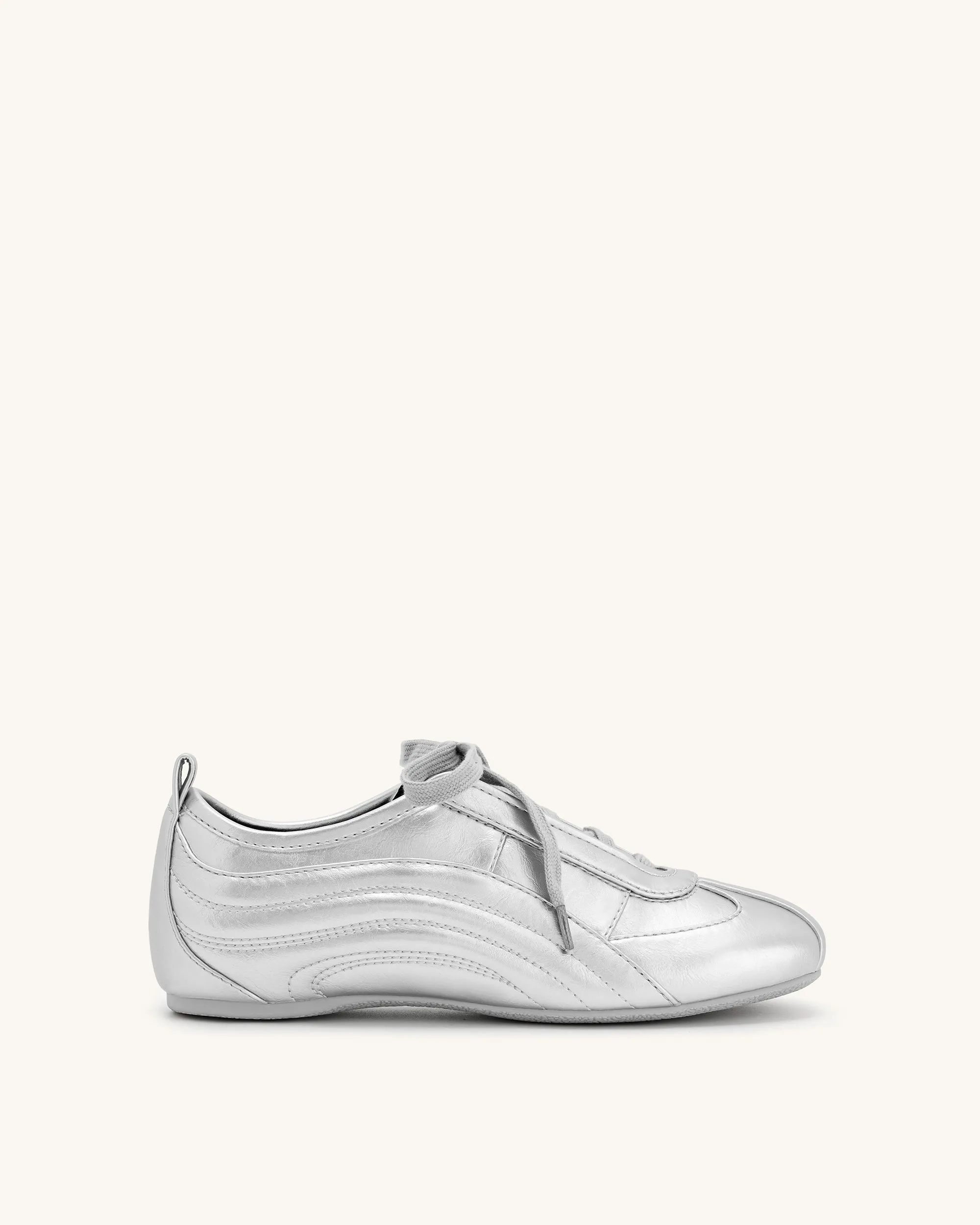 Ferne Streamlined Lustrous Sneakers - Silver sold by JW PEI