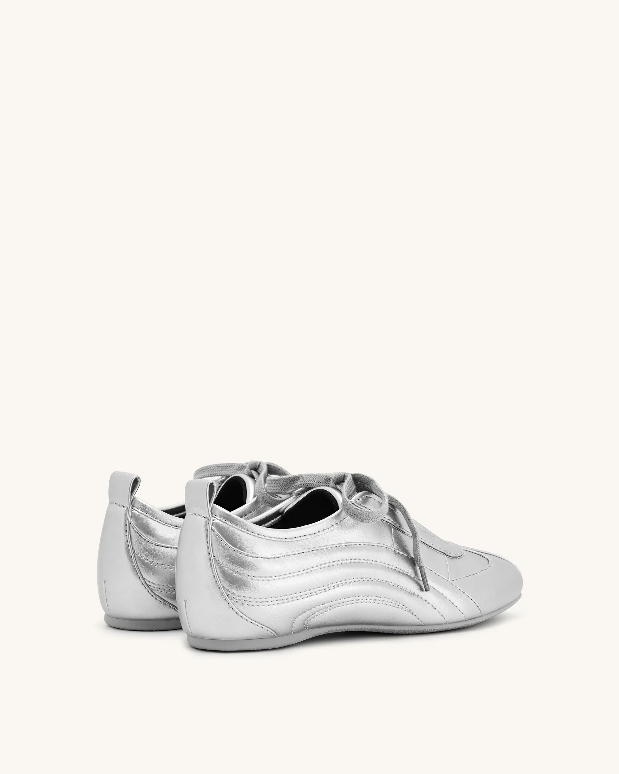 Ferne Streamlined Lustrous Sneakers - Silver sold by JW PEI product image thumbnail 5