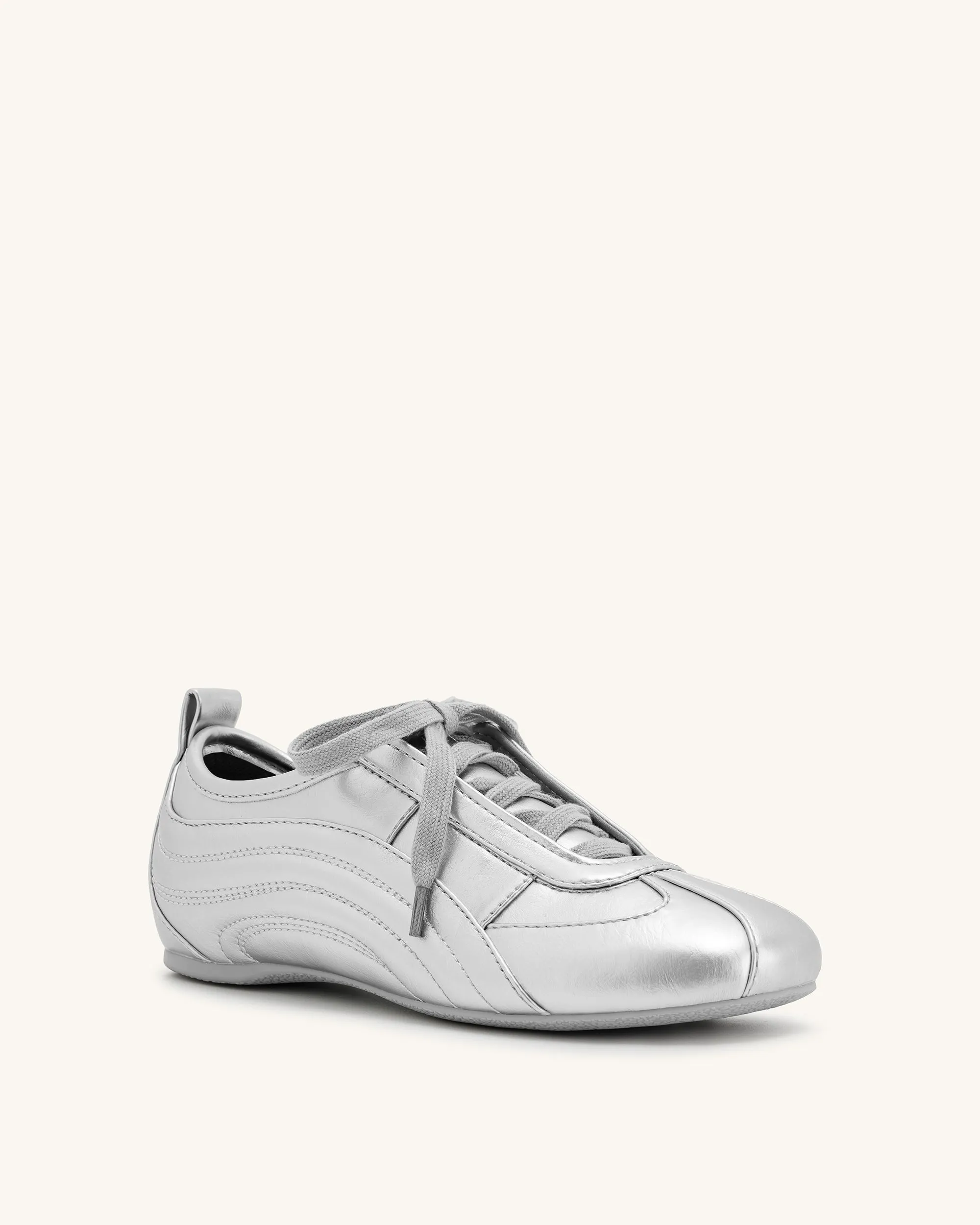 Ferne Streamlined Lustrous Sneakers - Silver sold by JW PEI product image thumbnail 2