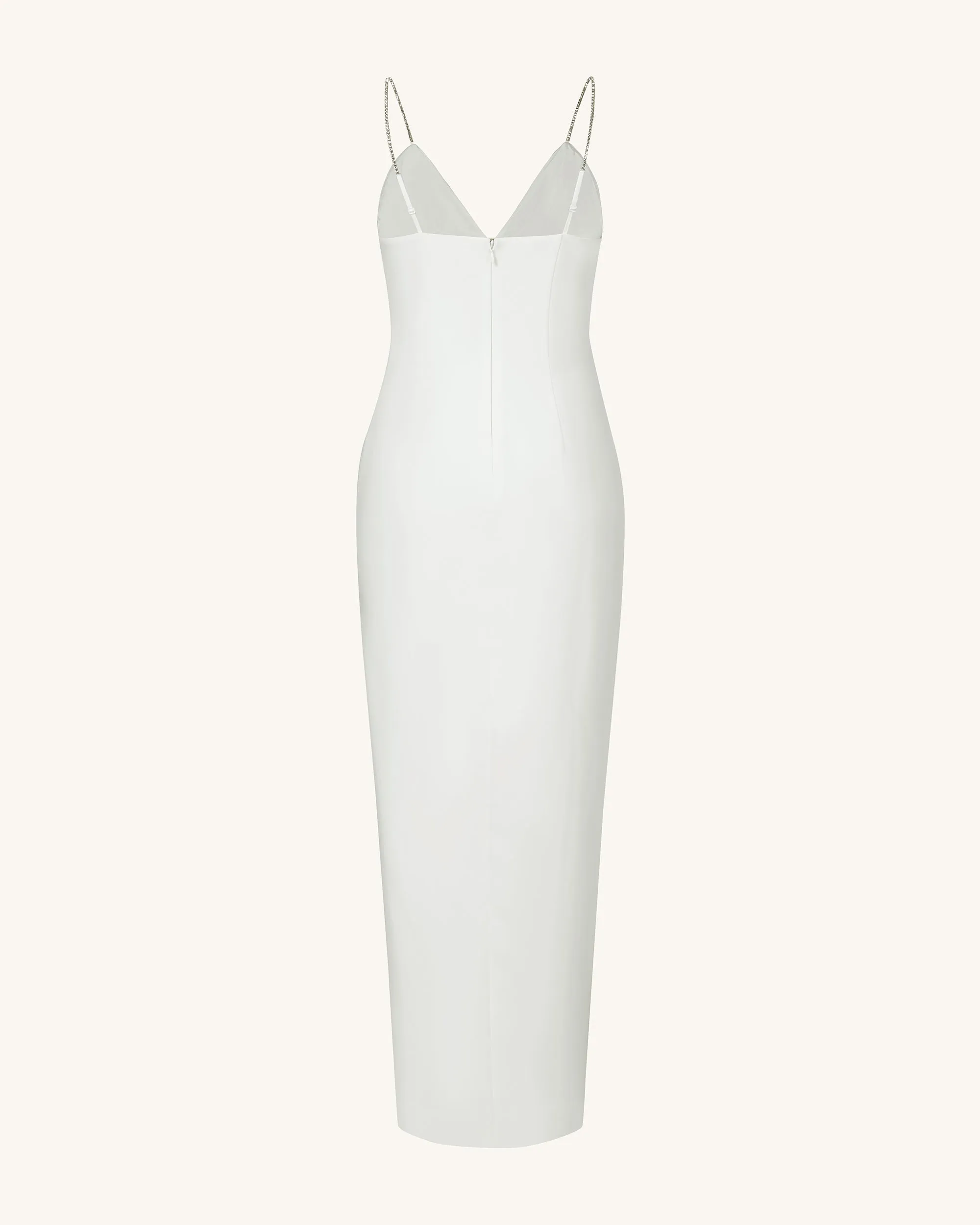 Ayliua Sweetheart-Neckline Rhinestones Embellished White Long Dress - White sold by JW PEI product image thumbnail 3