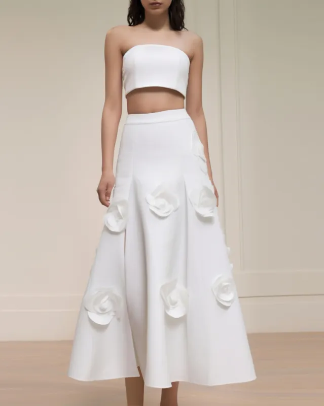 Camellia Skirt - White sold by JW PEI
