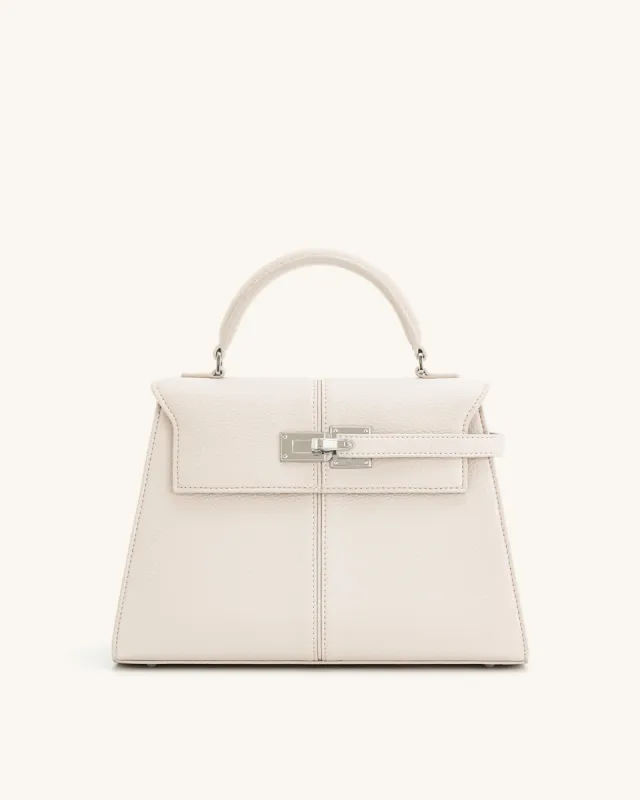 Elise Large Top Handle Bag - White sold by JW PEI