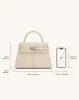 Elise Large Top Handle Bag - White sold by JW PEI