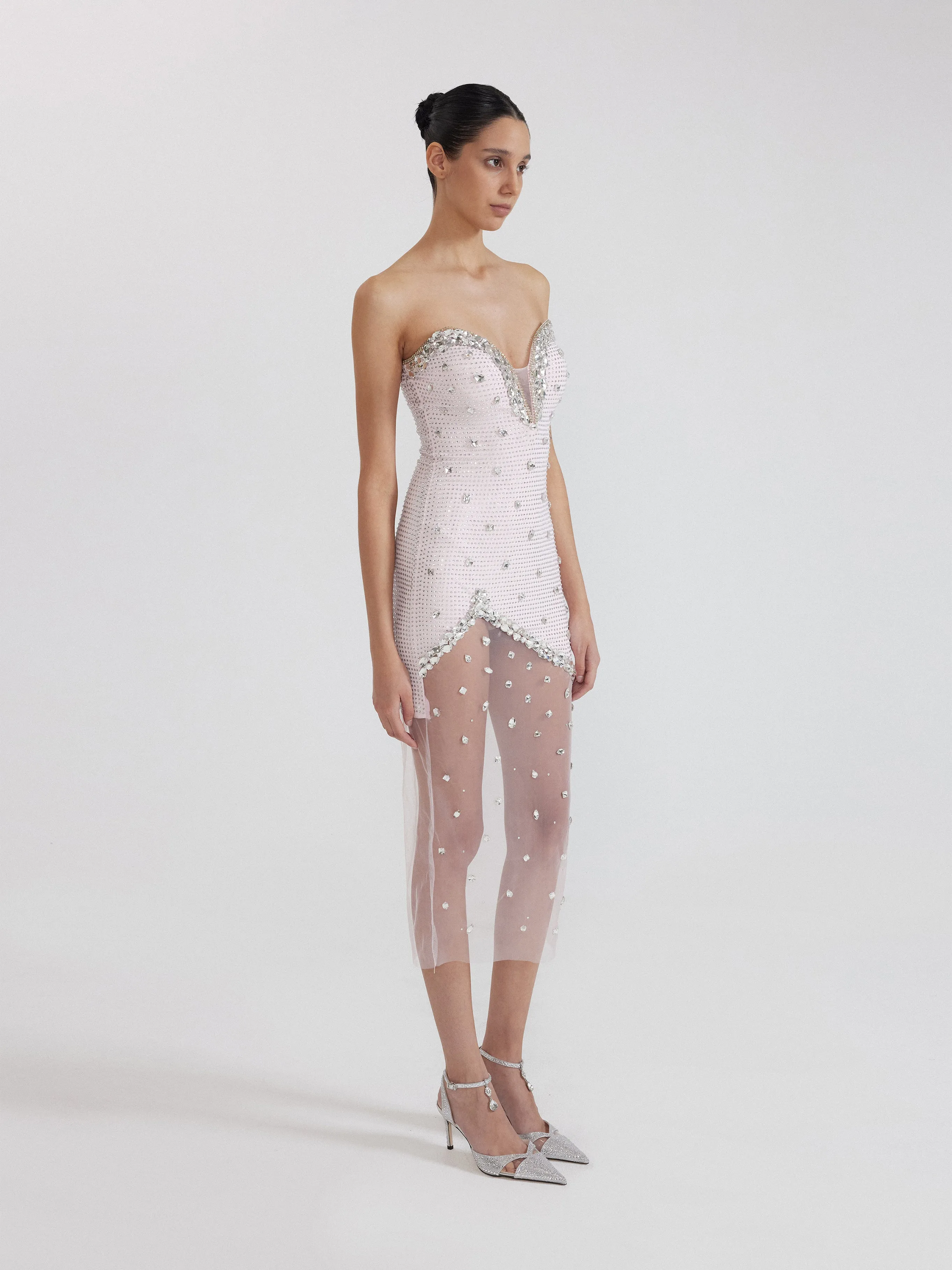 Beaded Corset Tulle Dress - Pink sold by JW PEI product image thumbnail 2