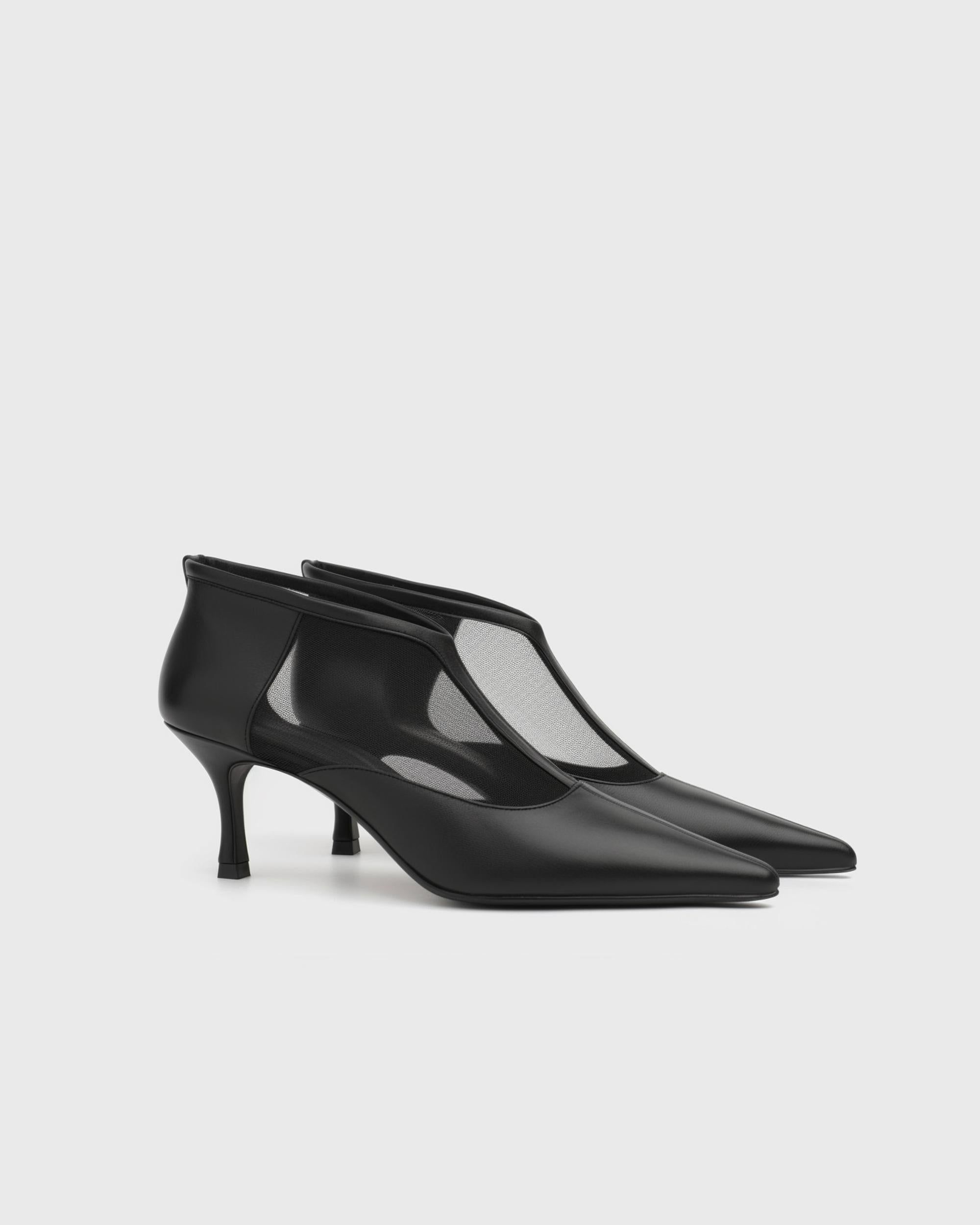 T-Strap Mesh Pumps-Black sold by JW PEI