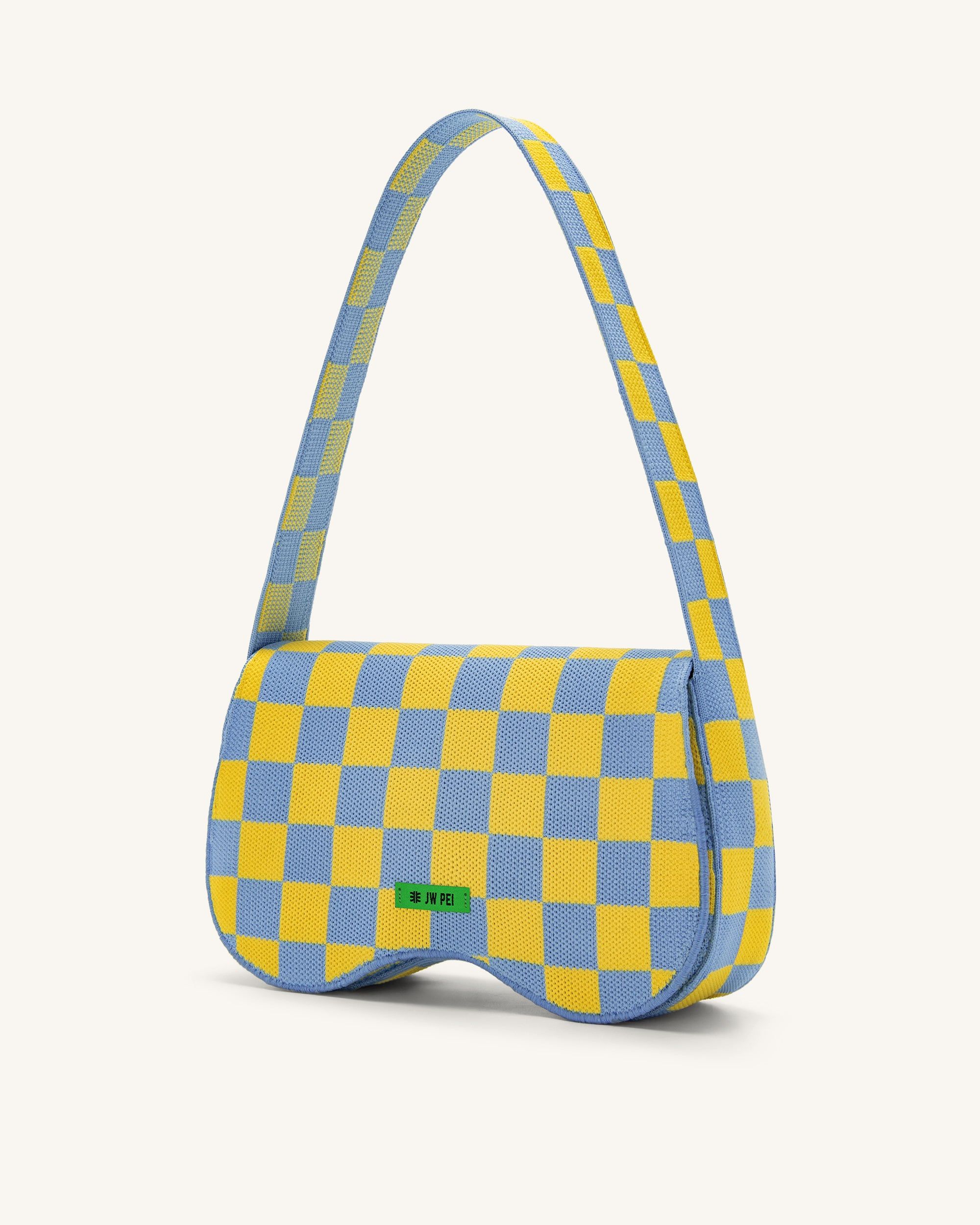 Becci Knitted Shoulder Bag - Ice & Yellow sold by JW PEI product image thumbnail 2