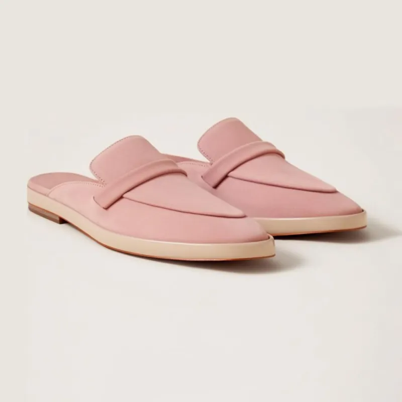 Suede Flat Mules - Pink sold by JW PEI