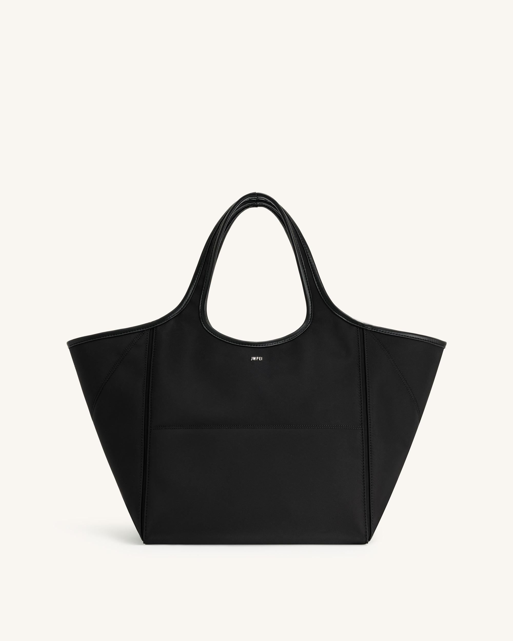 Eliana Nylon Tote Bag - Black sold by JW PEI