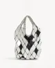 Mirrored Harlequin Tote Bag - Silver sold by JW PEI