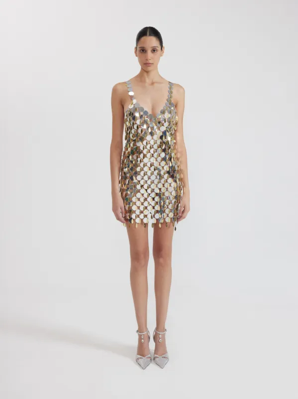 Rose Gold Sequin Wrap Dress - Rose Gold sold by JW PEI