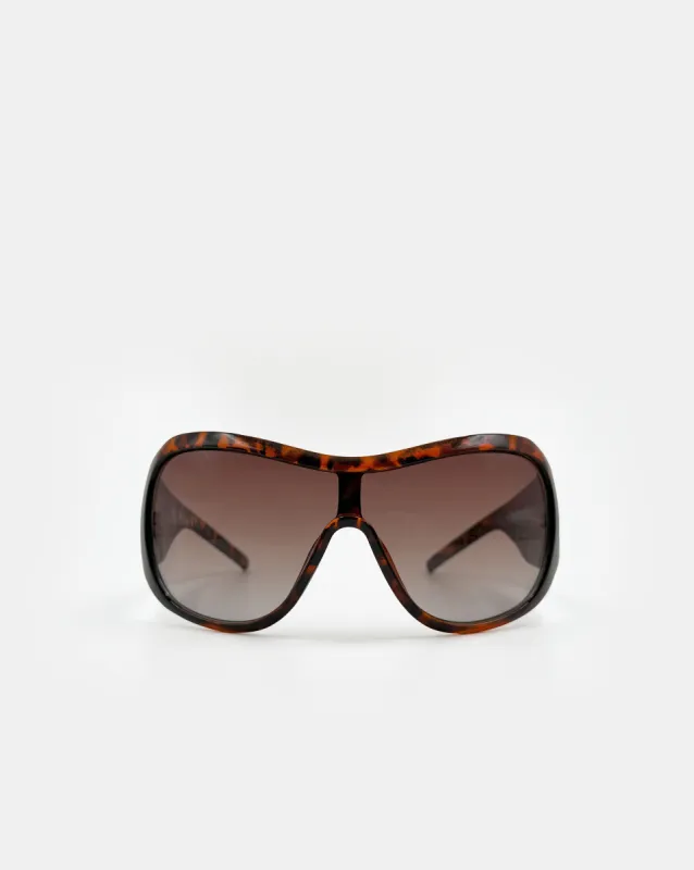 Brown Oversize Frame Sunglasses sold by JW PEI