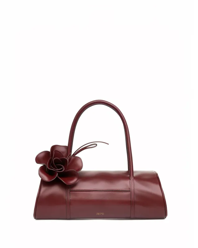 Chloe Floral Decor Bag - Burgundy sold by JW PEI