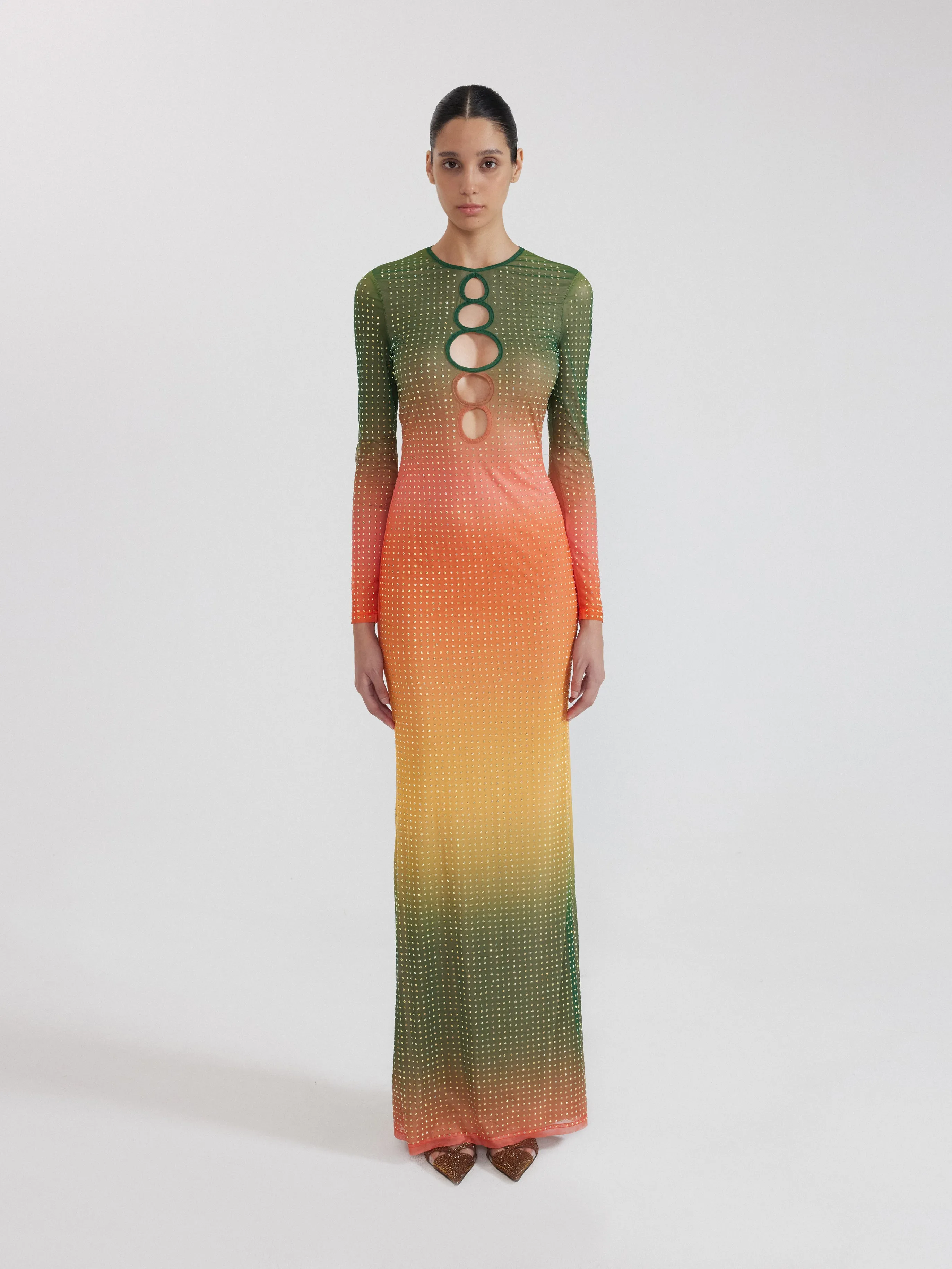 Gradient Cutout Dress - Multicolor sold by JW PEI
