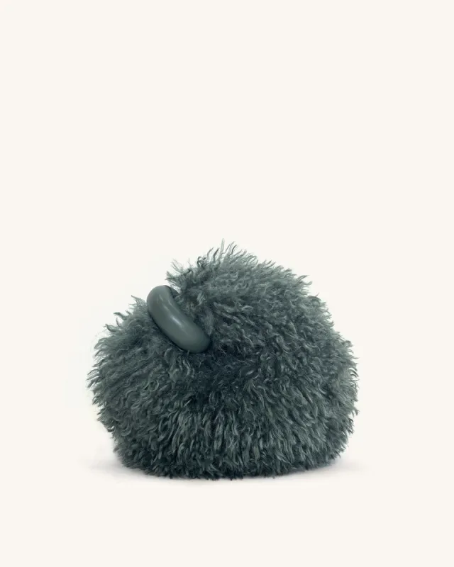 Abacus Faux Fur Mini Top Handle Bag - Dark Green sold by JW PEI