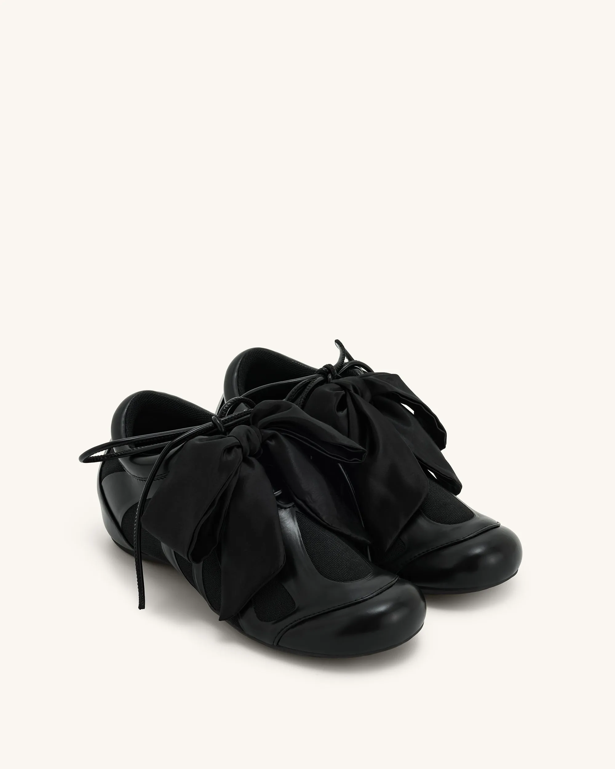 Rosie Bow Tie Low Top Sneakers - Black sold by JW PEI