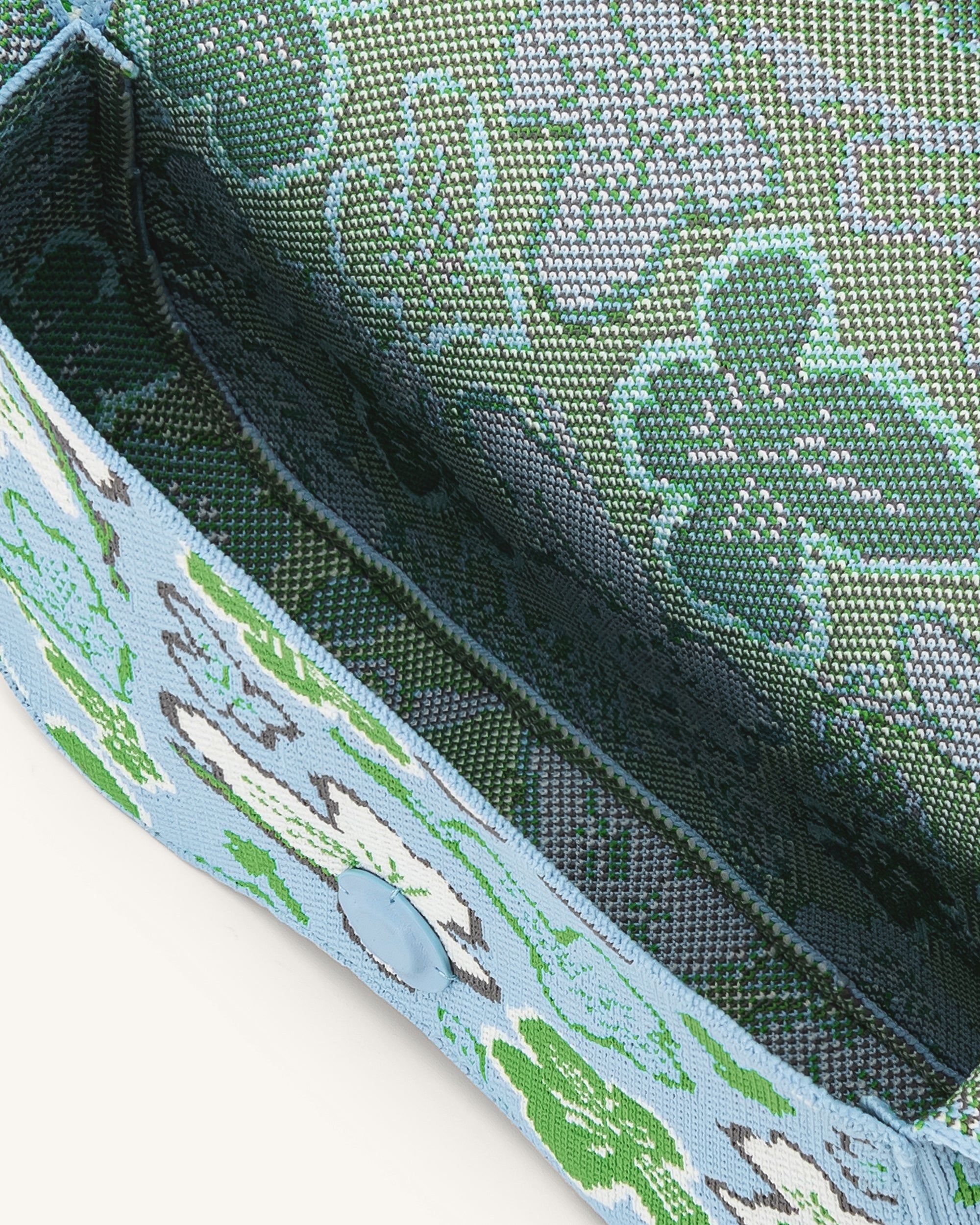 Becci Knitted Shoulder Bag - Flower Collection - Ice & Green & White & Gray sold by JW PEI product image thumbnail 4