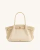 Hana Medium Faux Suede Tote Bag - Off White sold by JW PEI