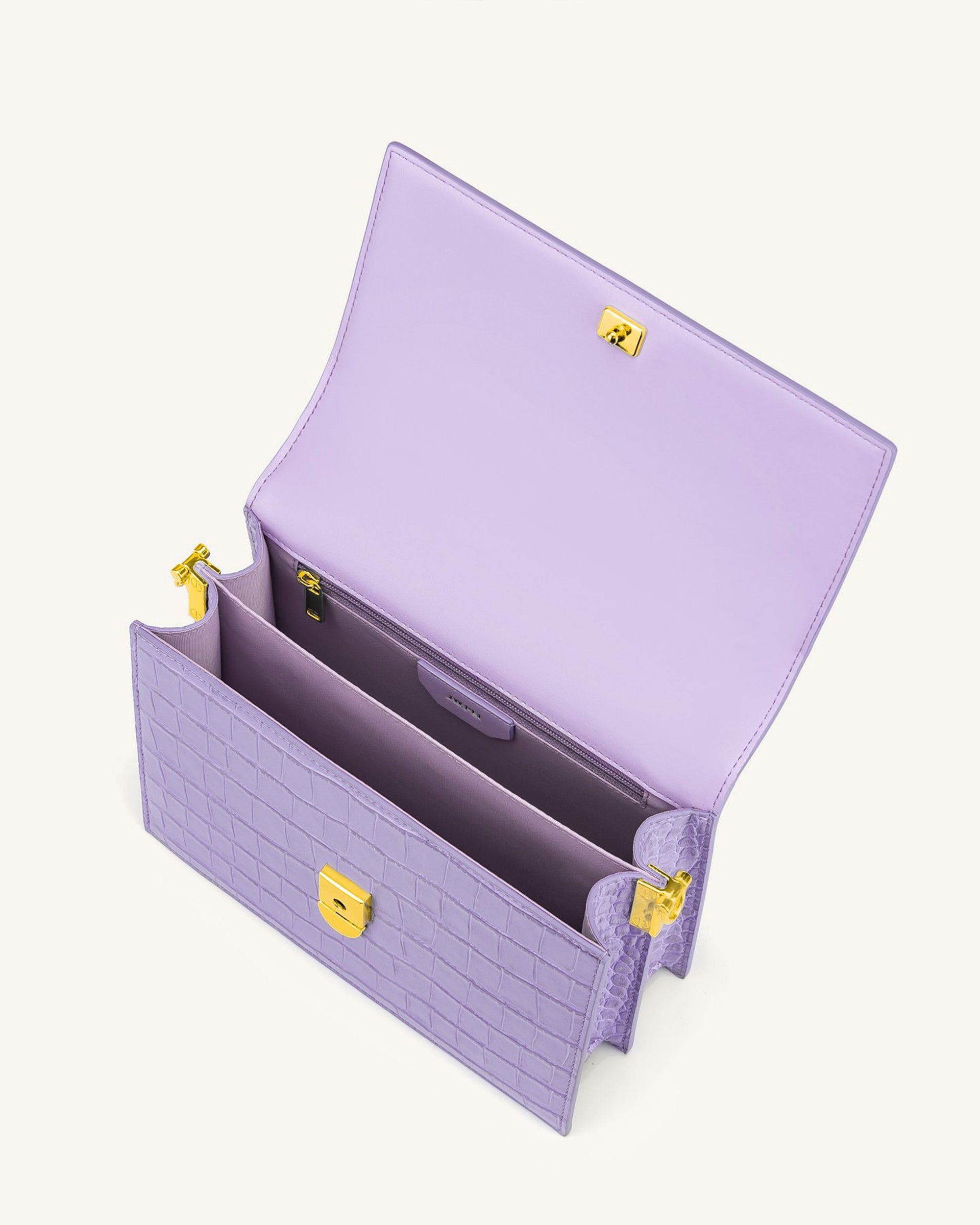Mini Flap Crossbody - Purple Croc sold by JW PEI product image thumbnail 4