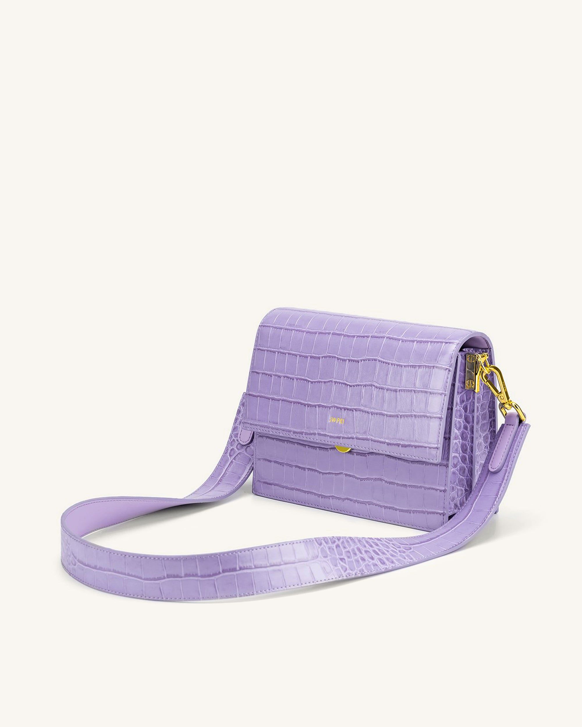 Mini Flap Crossbody - Purple Croc sold by JW PEI