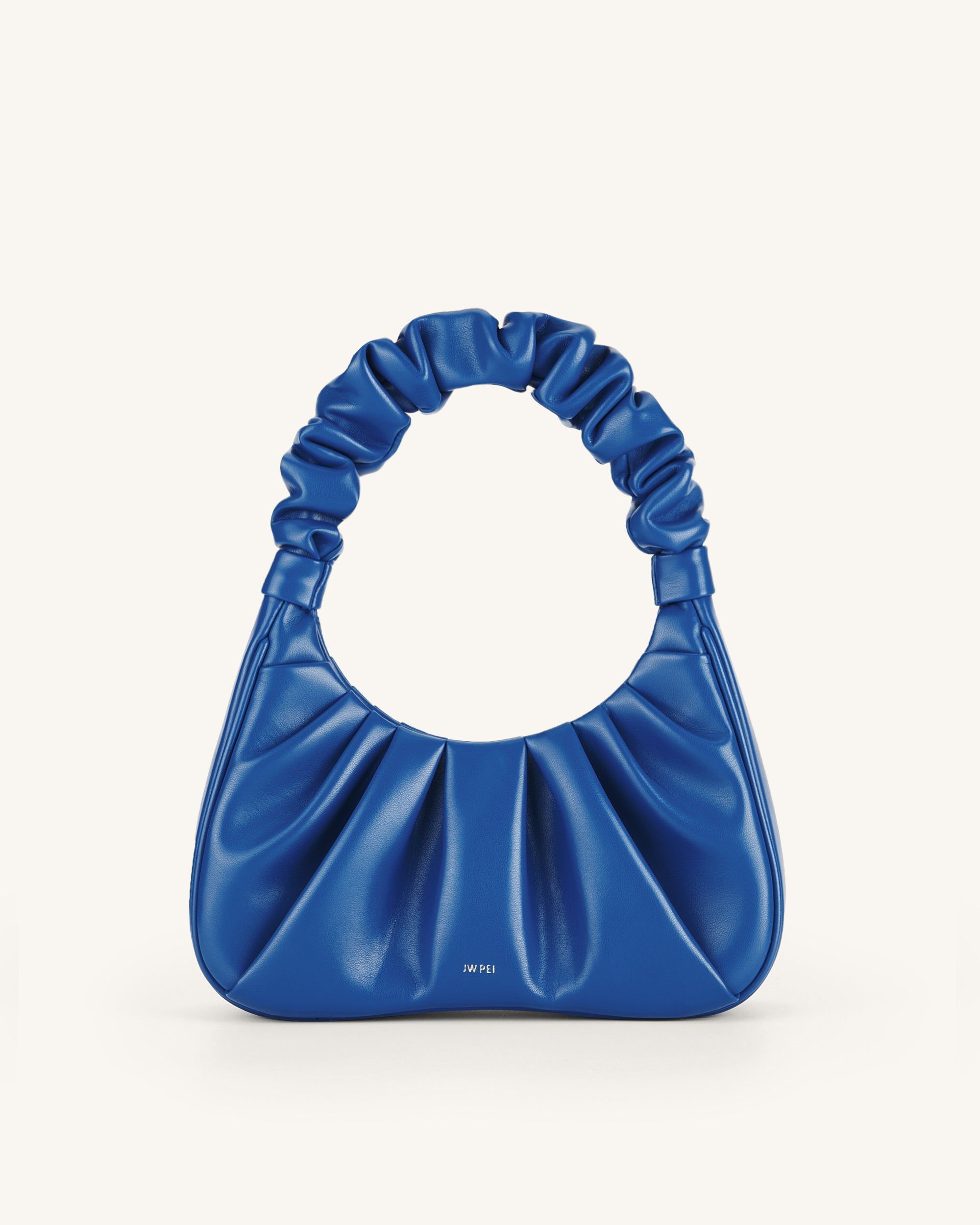 Gabbi Ruched Hobo Handbag - Classic Blue sold by JW PEI