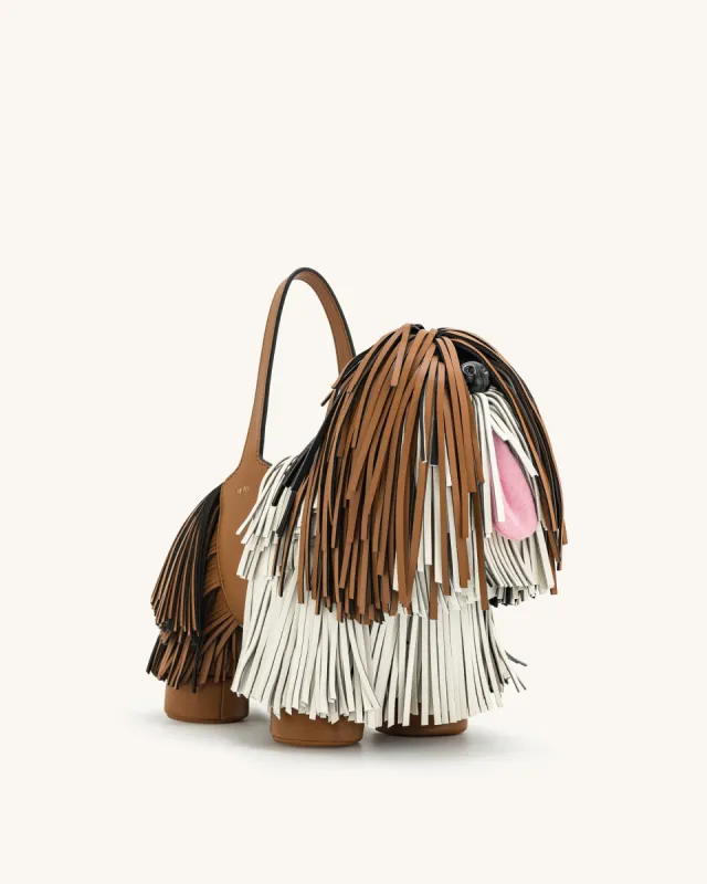 Nita Puppy Shape Handbag - Brown sold by JW PEI