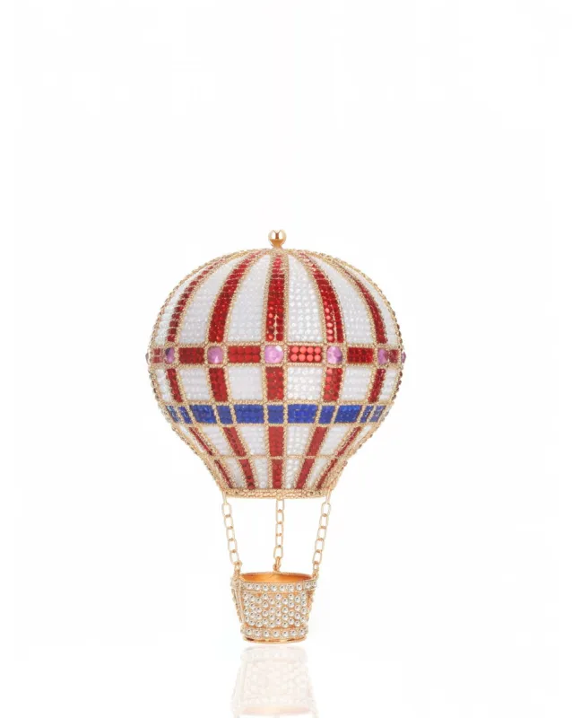 Hot Air Balloon Shape Faux Crystal Clutch - Red sold by JW PEI