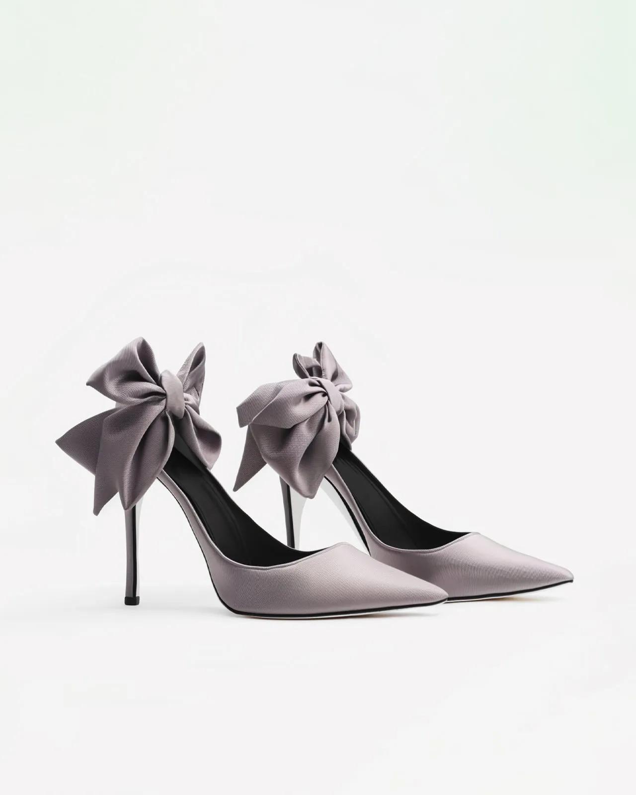 Violet Satin Pumps - Gray sold by JW PEI