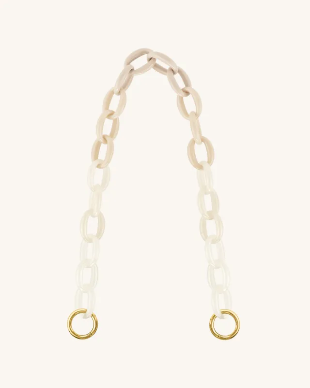 Mya Gradient Acrylic Chain Strap - Ivory sold by JW PEI