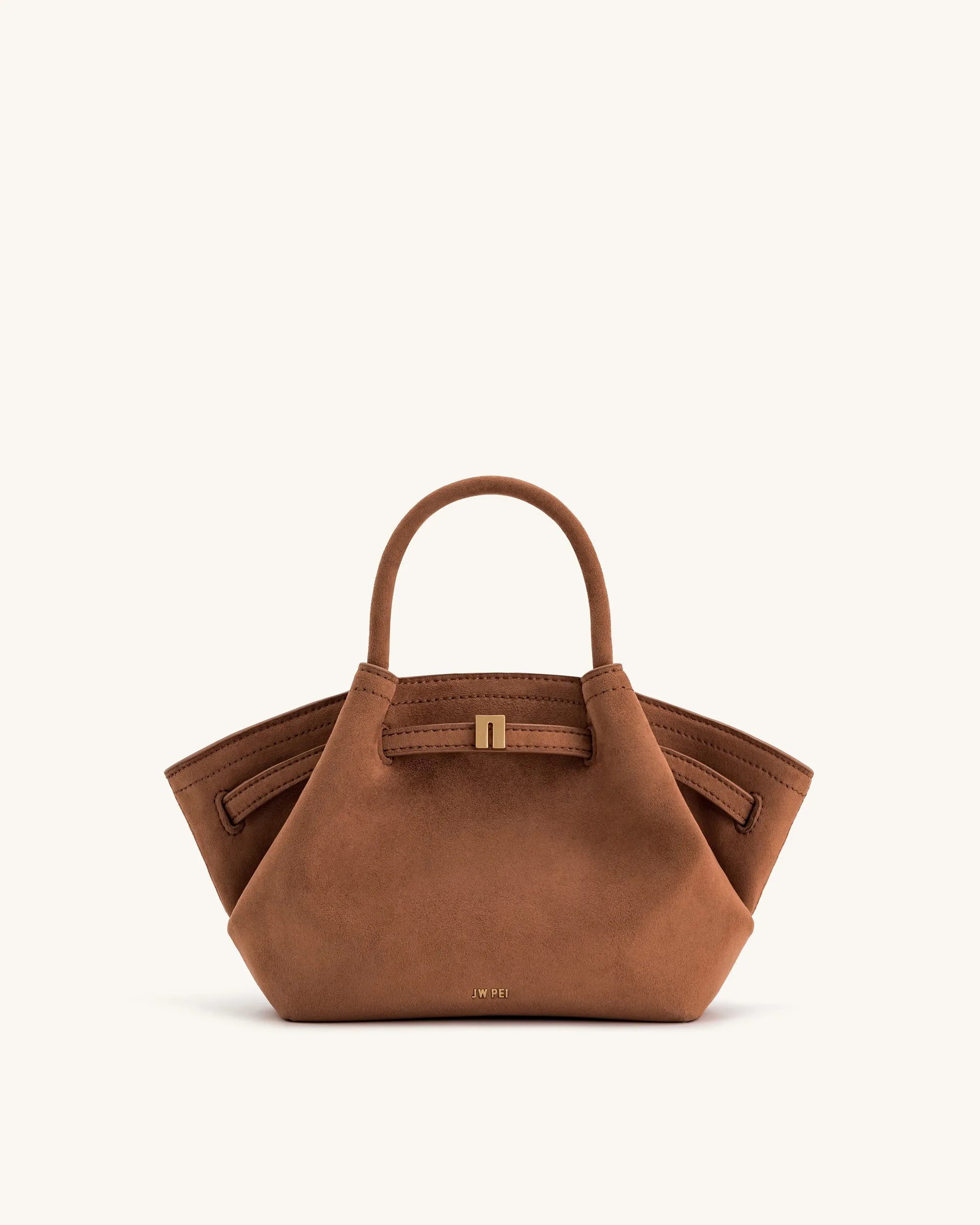 Hana Mini Faux Suede Tote Bag - Brown sold by JW PEI