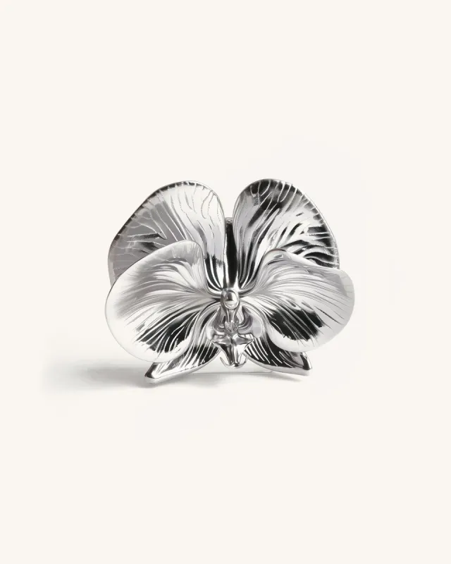 Silver Orchid Clutch - Silver sold by JW PEI